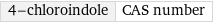 4-chloroindole | CAS number