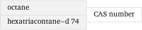 octane hexatriacontane-d 74 | CAS number