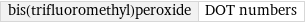 bis(trifluoromethyl)peroxide | DOT numbers