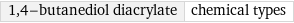 1, 4-butanediol diacrylate | chemical types