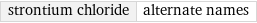 strontium chloride | alternate names