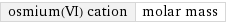 osmium(VI) cation | molar mass