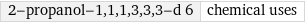 2-propanol-1, 1, 1, 3, 3, 3-d 6 | chemical uses