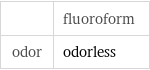  | fluoroform odor | odorless