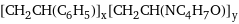 [CH_2CH(C_6H_5)]_x[CH_2CH(NC_4H_7O)]_y