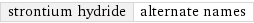 strontium hydride | alternate names