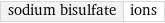 sodium bisulfate | ions