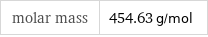 molar mass | 454.63 g/mol