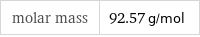 molar mass | 92.57 g/mol