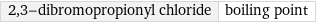 2, 3-dibromopropionyl chloride | boiling point