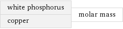 white phosphorus copper | molar mass