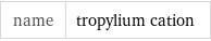 name | tropylium cation