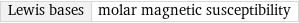 Lewis bases | molar magnetic susceptibility