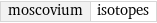 moscovium | isotopes