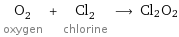 O_2 oxygen + Cl_2 chlorine ⟶ Cl2O2