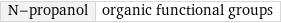 N-propanol | organic functional groups