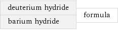 deuterium hydride barium hydride | formula