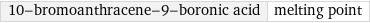 10-bromoanthracene-9-boronic acid | melting point