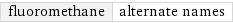 fluoromethane | alternate names