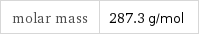 molar mass | 287.3 g/mol