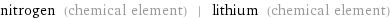 nitrogen (chemical element) | lithium (chemical element)