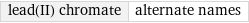 lead(II) chromate | alternate names