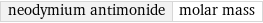 neodymium antimonide | molar mass