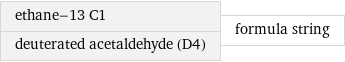 ethane-13 C1 deuterated acetaldehyde (D4) | formula string