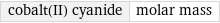 cobalt(II) cyanide | molar mass