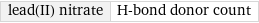 lead(II) nitrate | H-bond donor count