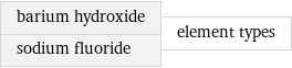 barium hydroxide sodium fluoride | element types