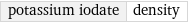 potassium iodate | density