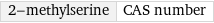 2-methylserine | CAS number