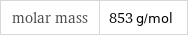 molar mass | 853 g/mol