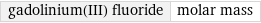 gadolinium(III) fluoride | molar mass