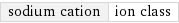 sodium cation | ion class