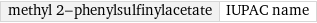 methyl 2-phenylsulfinylacetate | IUPAC name