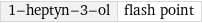 1-heptyn-3-ol | flash point