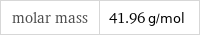 molar mass | 41.96 g/mol