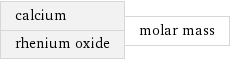 calcium rhenium oxide | molar mass