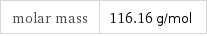 molar mass | 116.16 g/mol