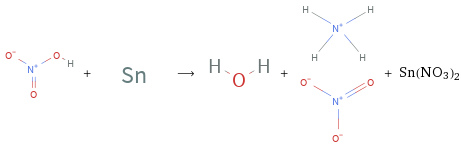  + ⟶ + + Sn(NO3)2