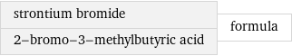 strontium bromide 2-bromo-3-methylbutyric acid | formula