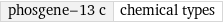 phosgene-13 c | chemical types