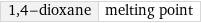 1, 4-dioxane | melting point