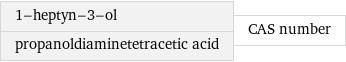 1-heptyn-3-ol propanoldiaminetetracetic acid | CAS number