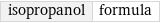 isopropanol | formula