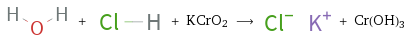  + + KCrO2 ⟶ + Cr(OH)3