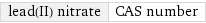 lead(II) nitrate | CAS number