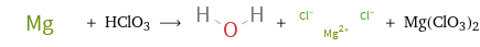  + HClO3 ⟶ + + Mg(ClO3)2